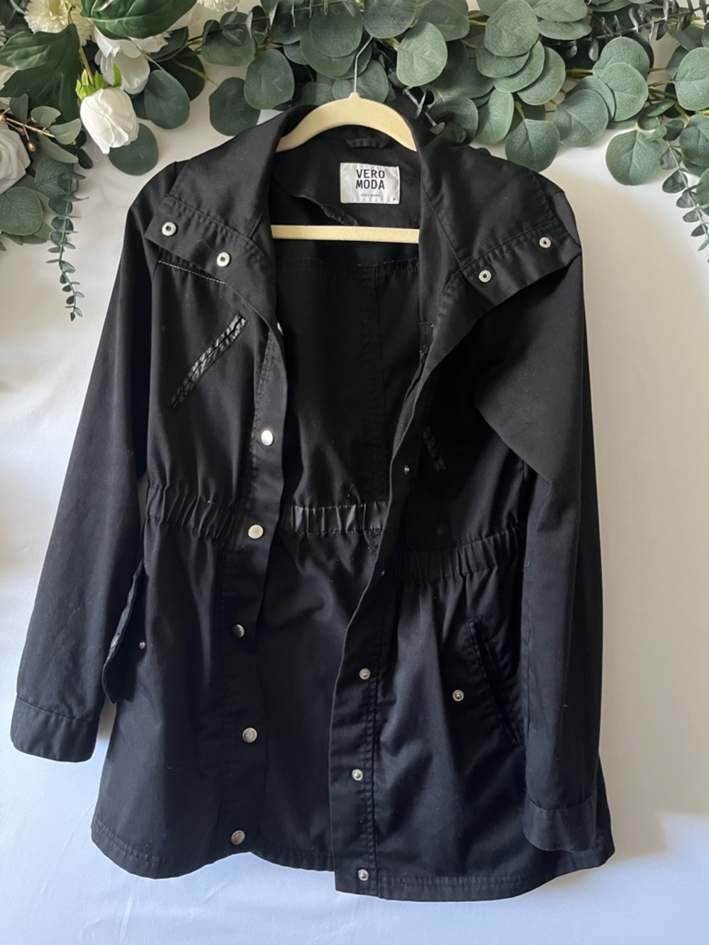 Vero Moda Black Utility Hooded Jacket